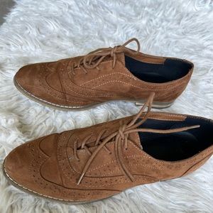 Indigo Rd. brown wingtip oxford flats